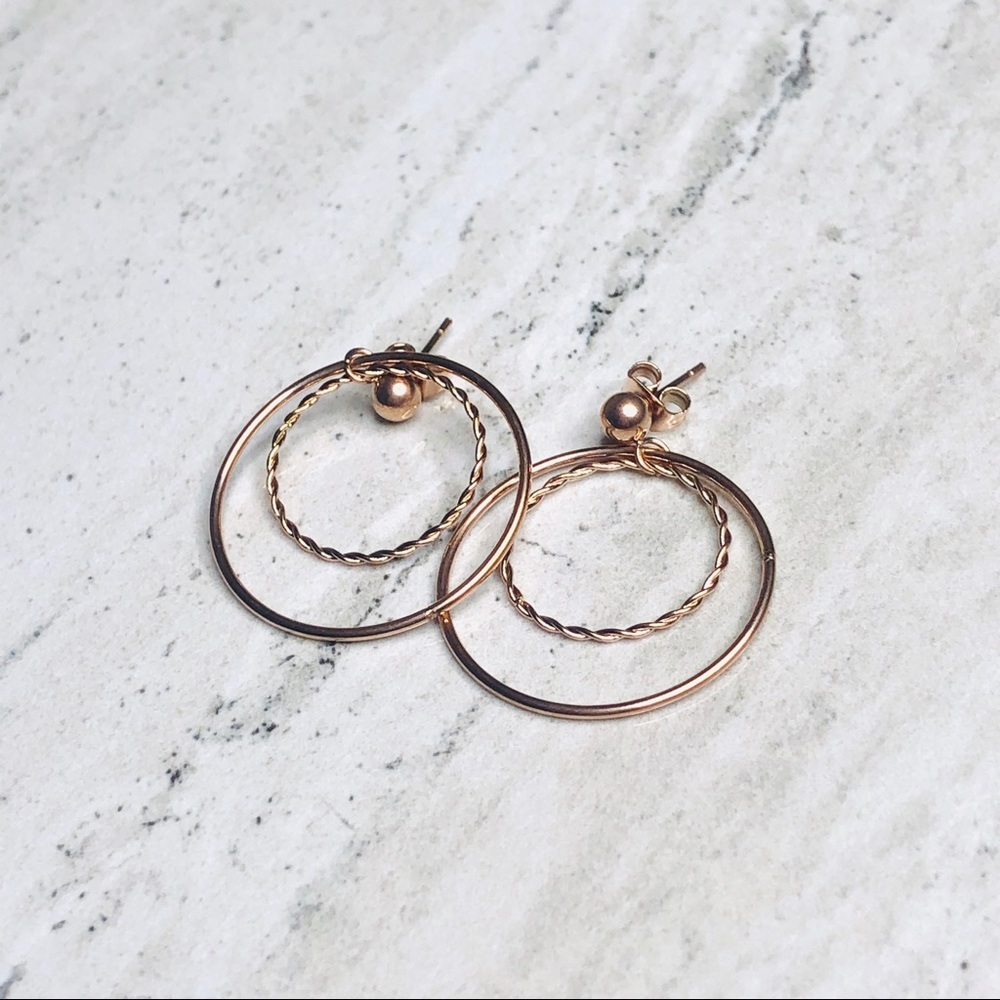 Surgical Steel Ross Gold Hoop Earrings